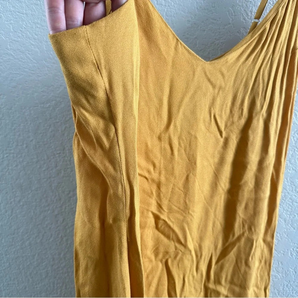 Reformation Harlow maxi slip dress in ochre - Picture 3 of 11